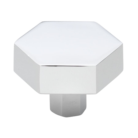 Gliderite Hardware 1-1/2 in. Hexagon Knob Polished Chrome, 25PK 5824-PC-25